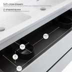 ATENA - Conjunto de casa de banho suspenso com várias dimensões e acabamentos