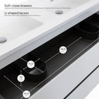 ATENA - Móvel de lavatório suspenso com gaveta soft-close