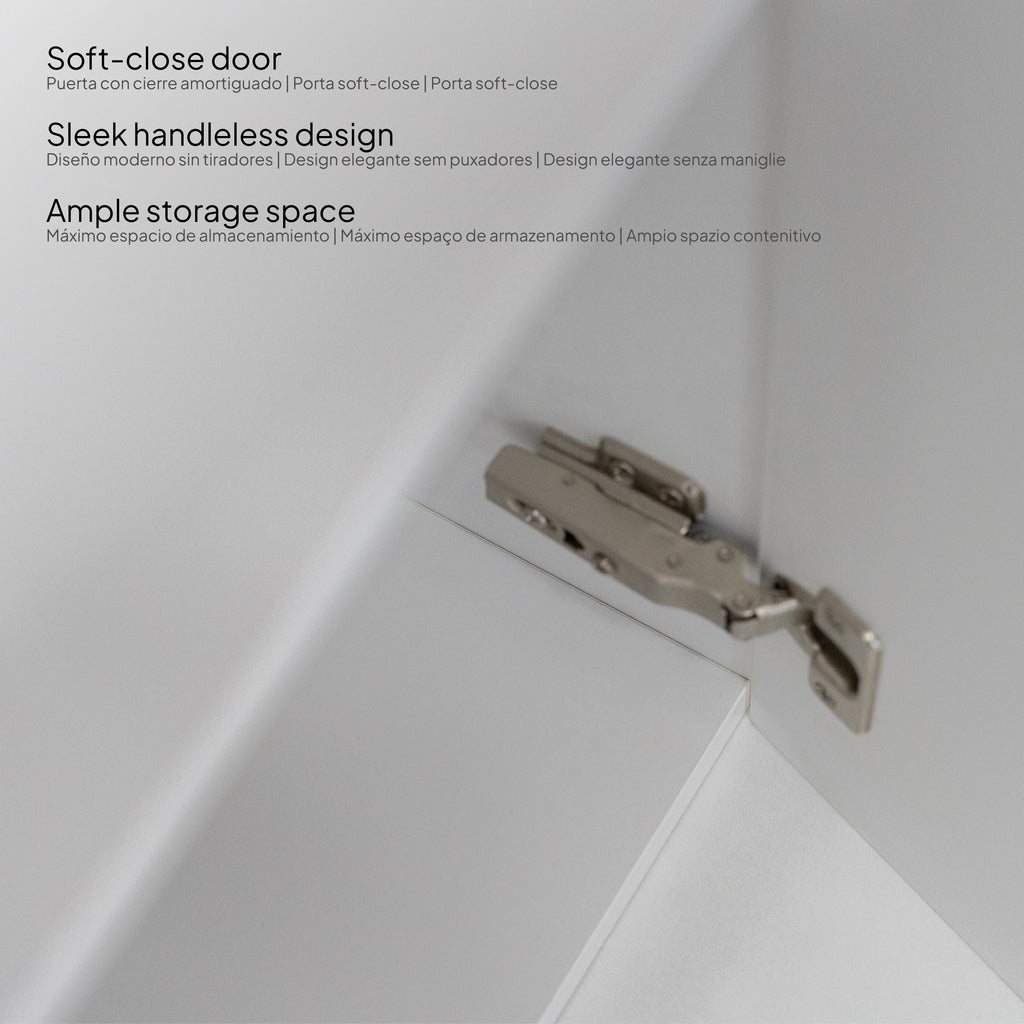 ATENA - Conjunto de casa de banho suspenso com várias dimensões e acabamentos