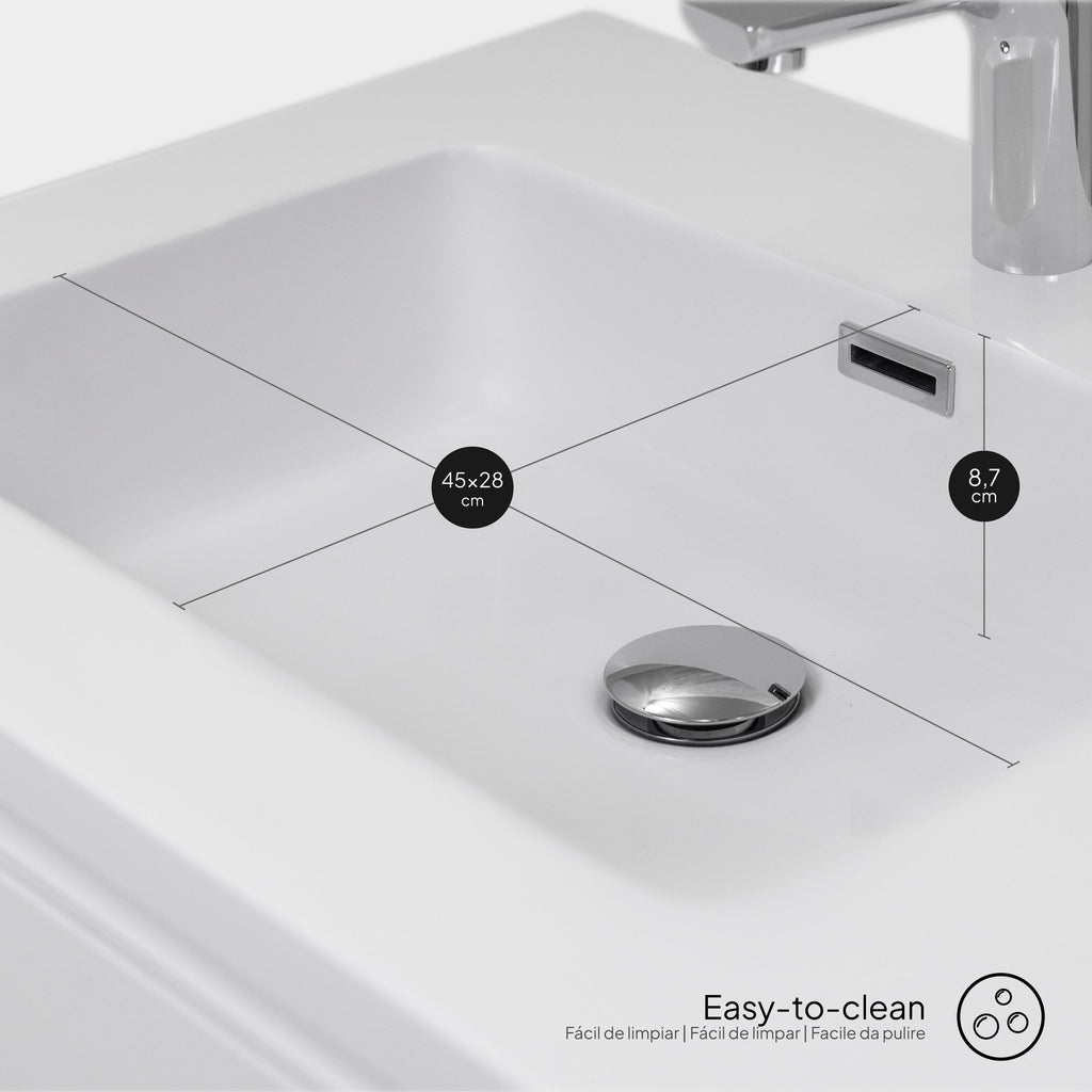 ATENA - Móvel de lavatório suspenso com gaveta soft-close