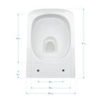 CUBE - Sanita suspensa rimless em preto com tampa soft-close
