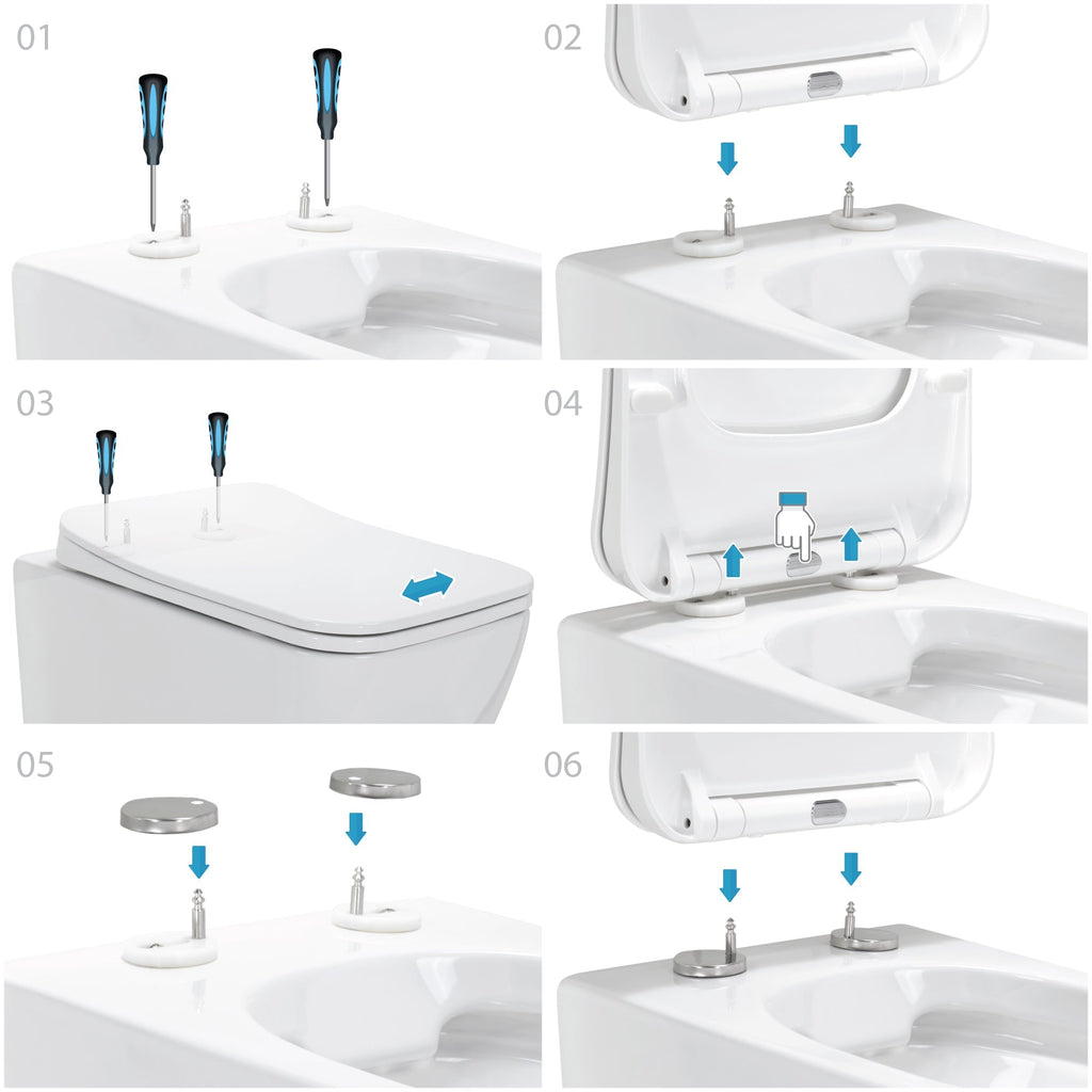 CUBE - Sanita suspensa rimless em preto com tampa soft-close