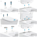 CUBE - Sanita suspensa rimless em preto com tampa soft-close