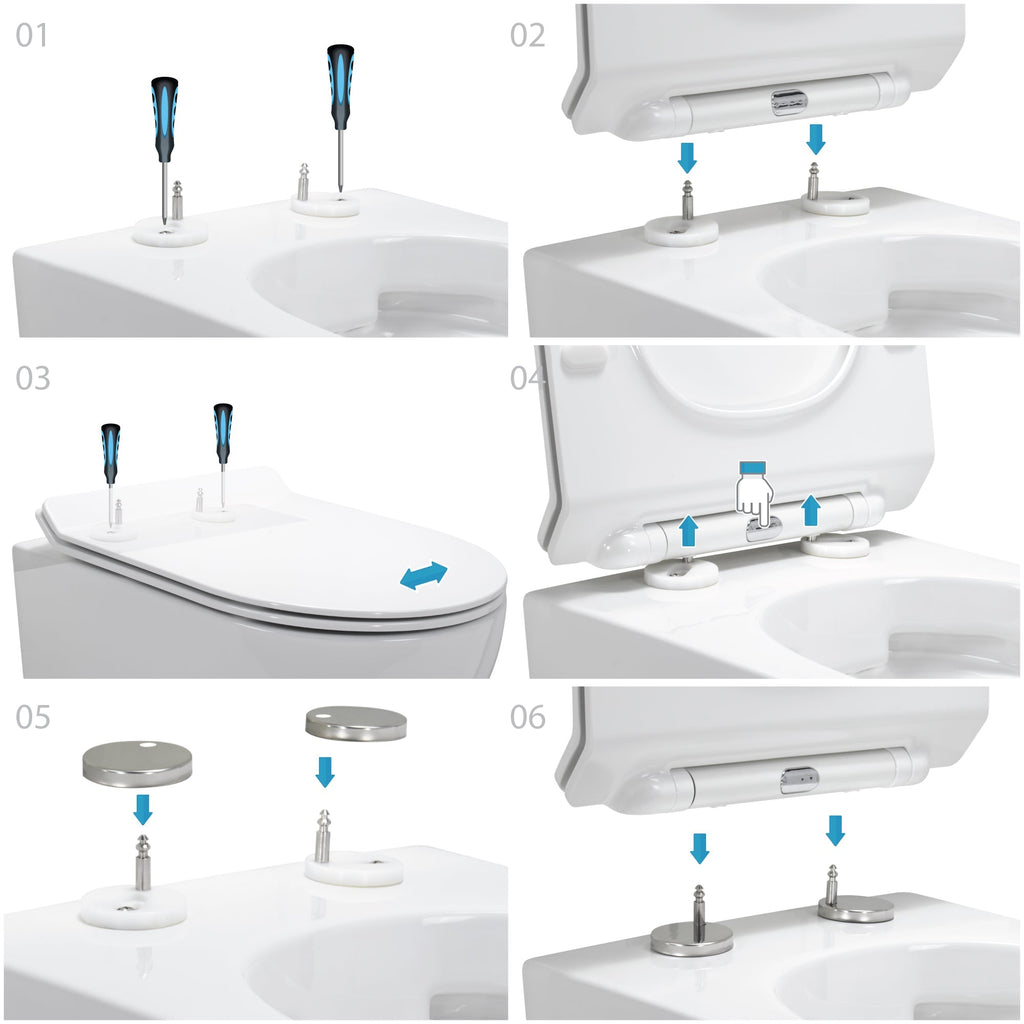 FRANCO - Sanita suspensa rimless com tampa soft-close