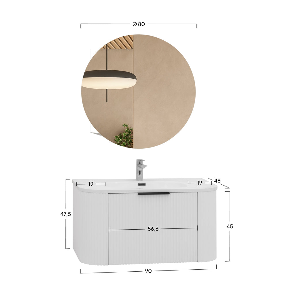MAIA PLUS - Conjunto de casa de banho suspenso
