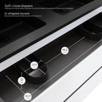 ATENA - Conjunto de casa de banho suspenso com várias dimensões e acabamentos