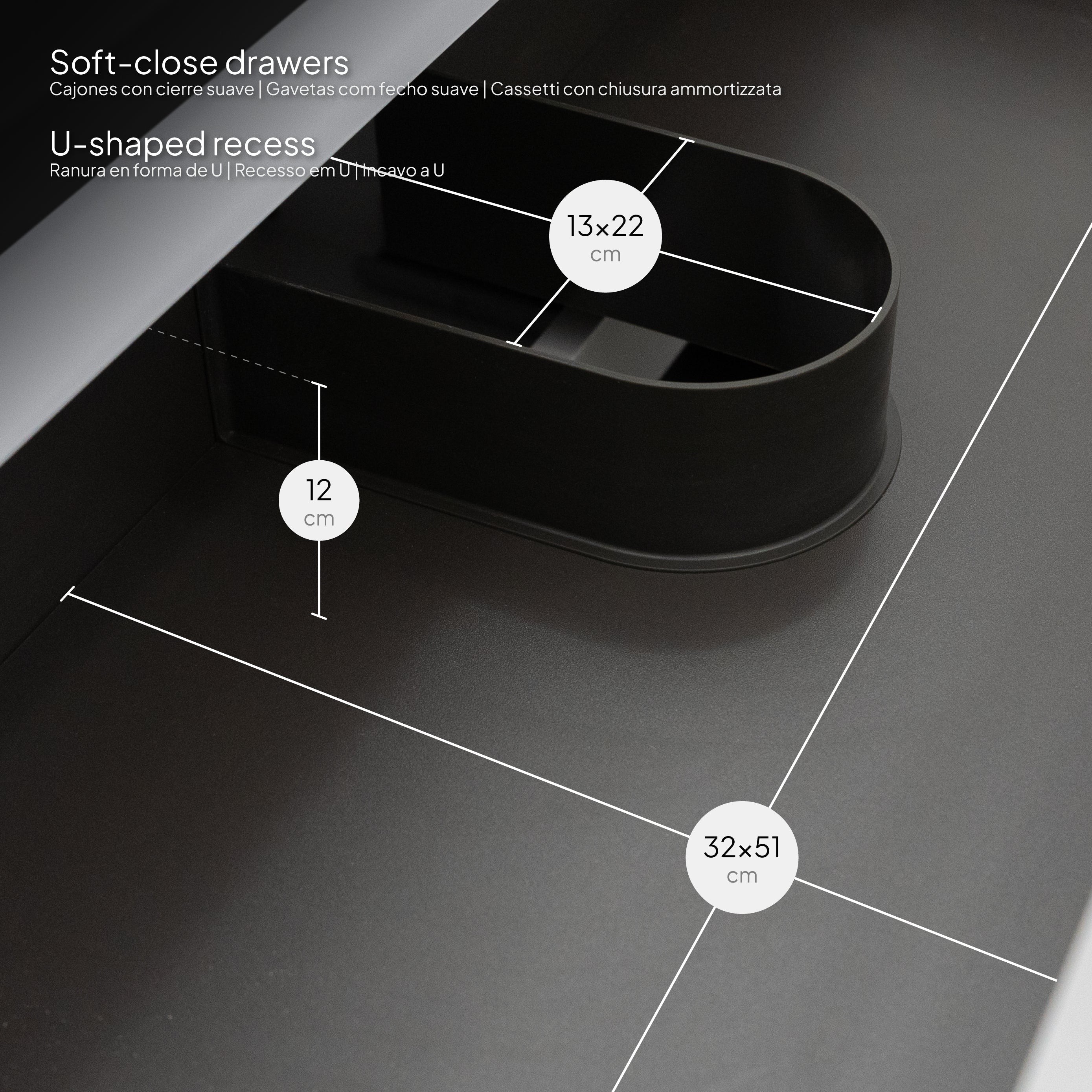 ATENA - Conjunto de casa de banho suspenso com várias dimensões e acabamentos