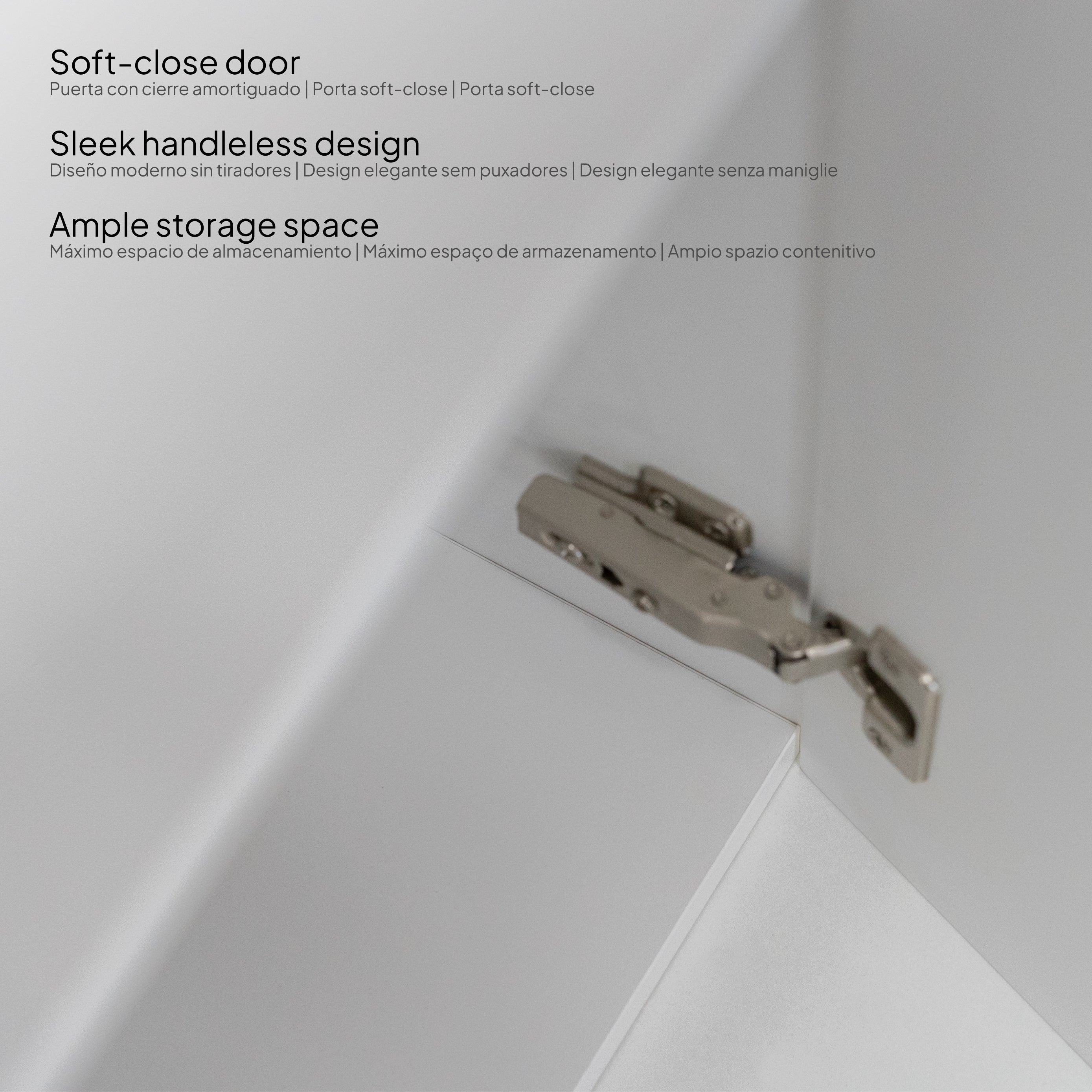 ATENA - Conjunto de casa de banho suspenso com várias dimensões e acabamentos