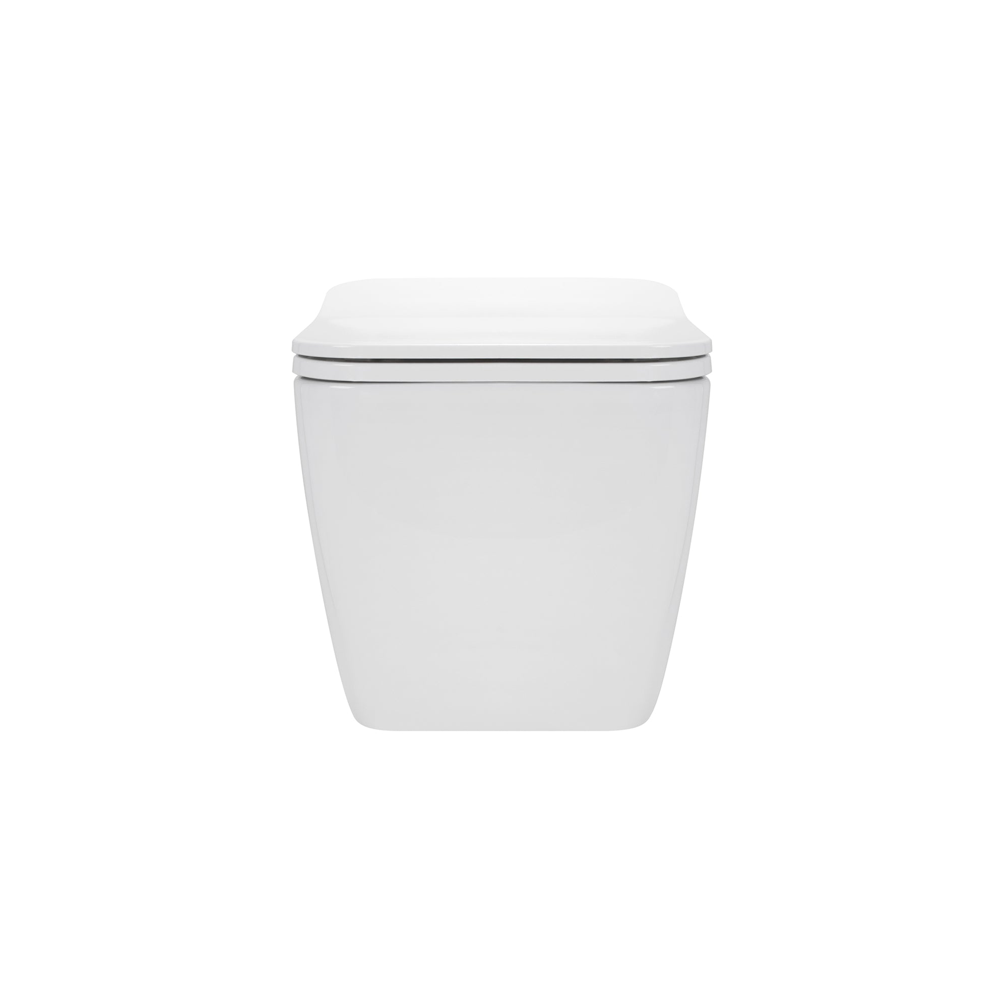 CUBE - Inodoro suspendido rimless en negro con tapa soft-close