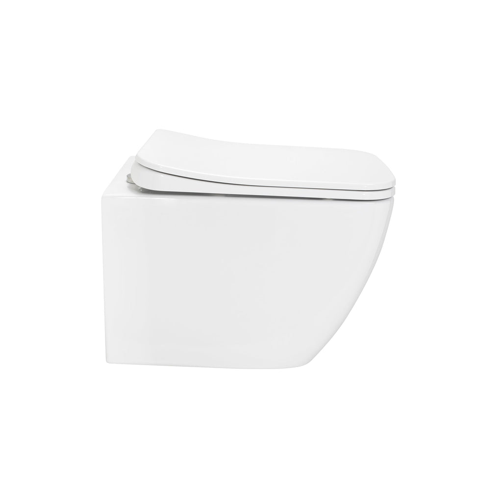 CUBE - Sanita suspensa rimless em preto com tampa soft-close