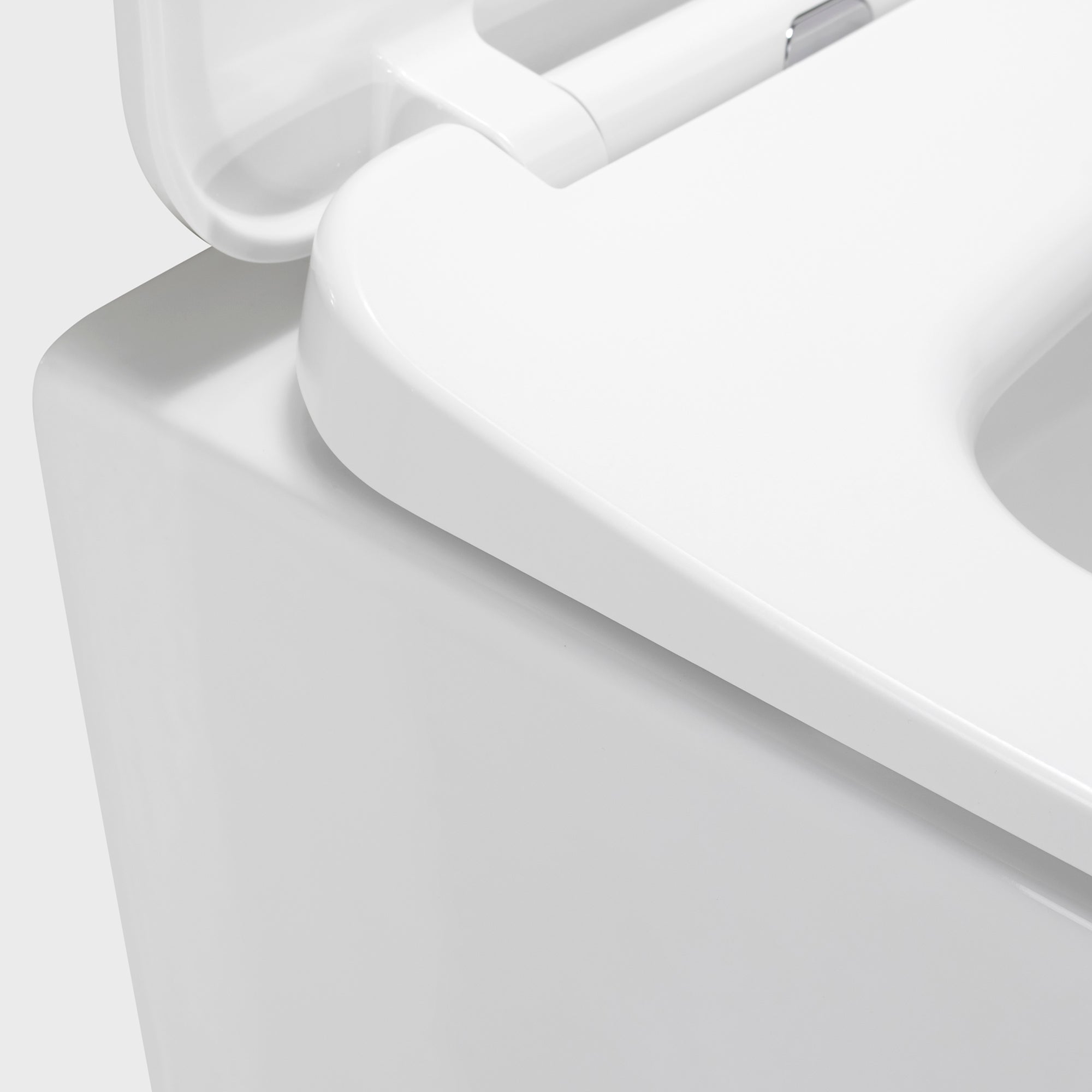 CUBE - Sanita suspensa rimless em preto com tampa soft-close