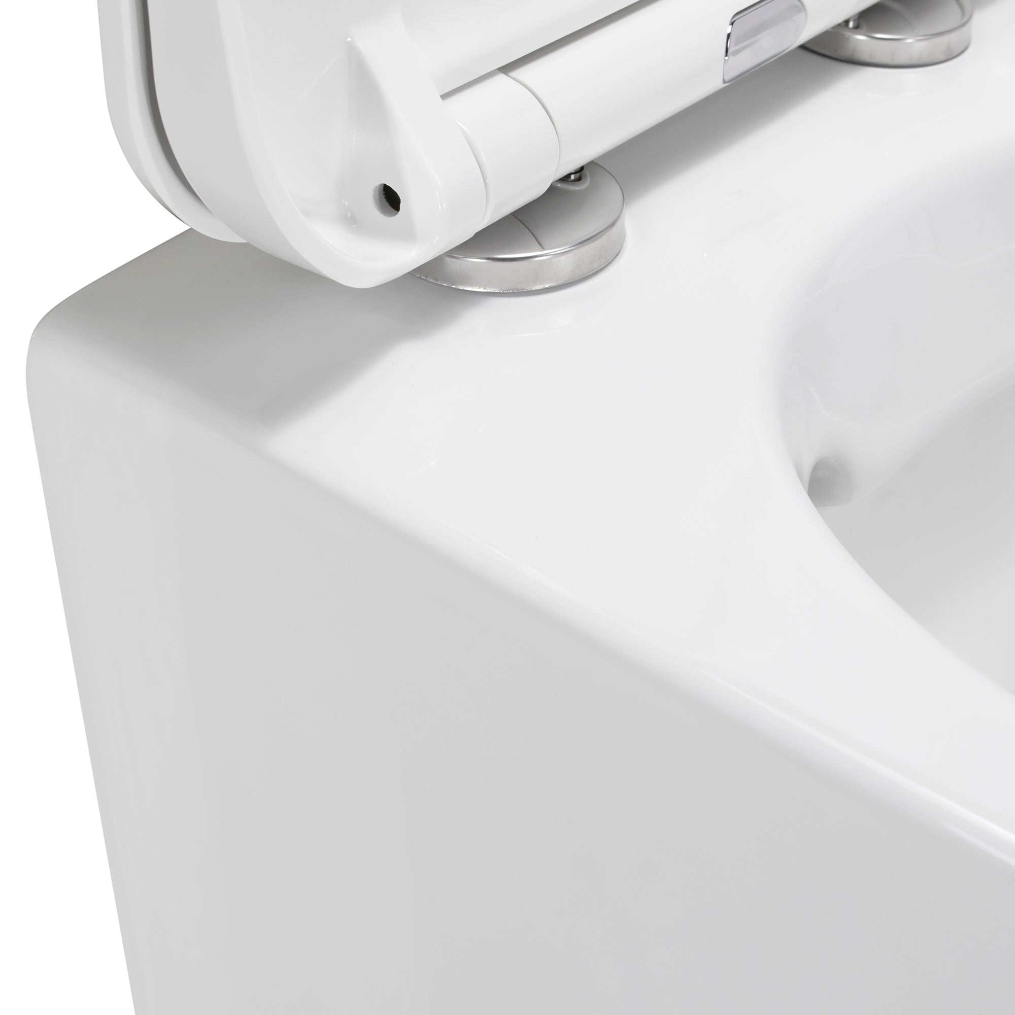 CUBE - Sanita suspensa rimless em preto com tampa soft-close