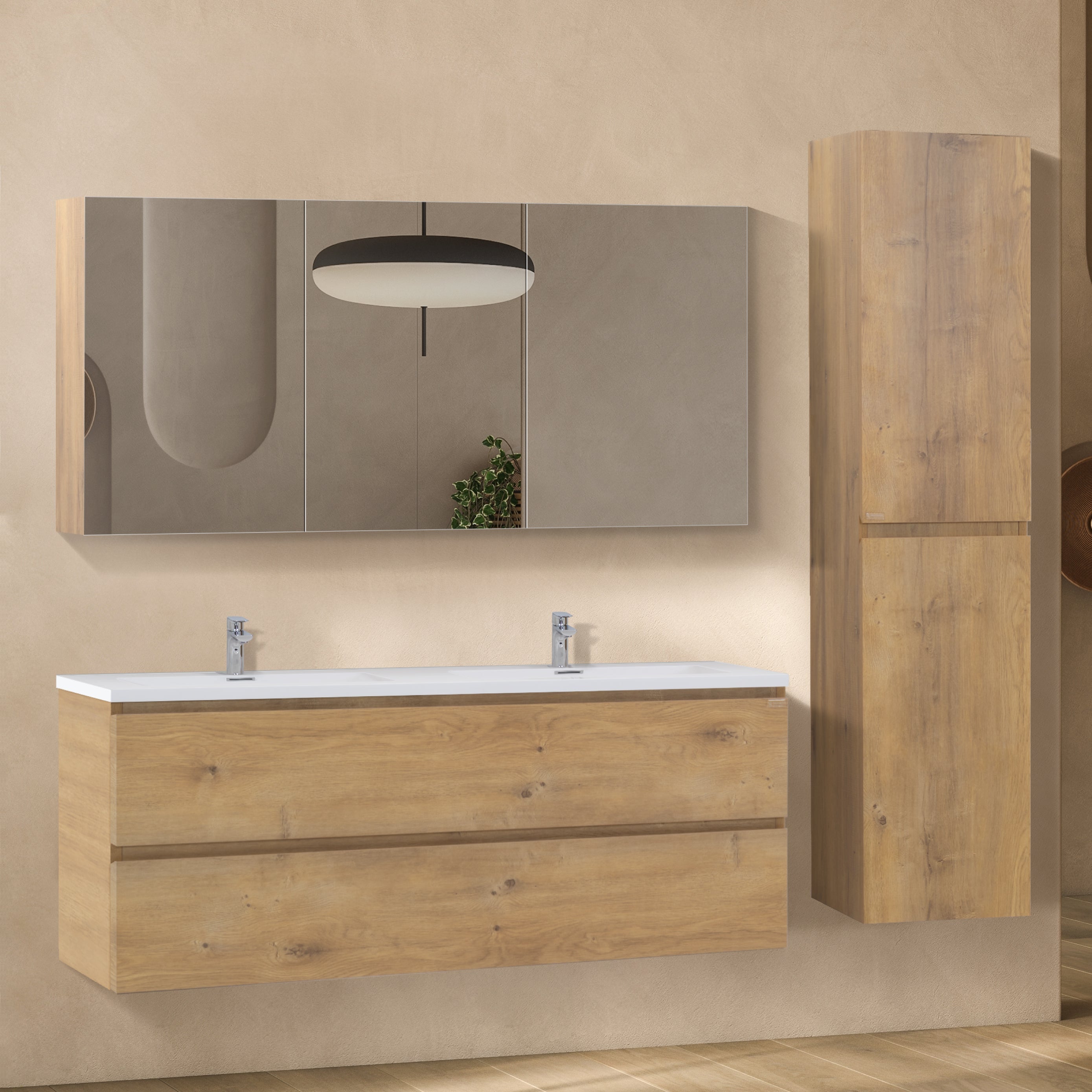 ATENA - Conjunto de casa de banho suspenso com várias dimensões e acabamentos