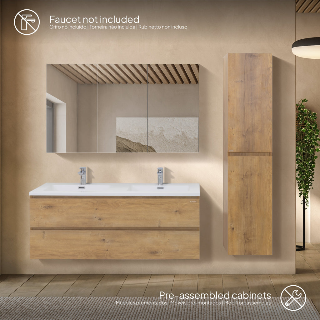 ATENA - Conjunto de casa de banho suspenso com várias dimensões e acabamentos