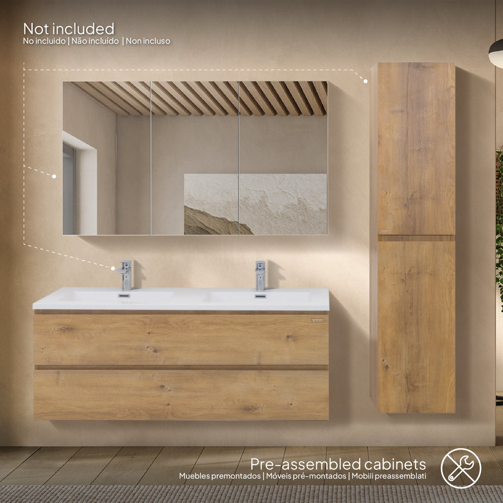 ATENA - Móvel de lavatório suspenso com gaveta soft-close