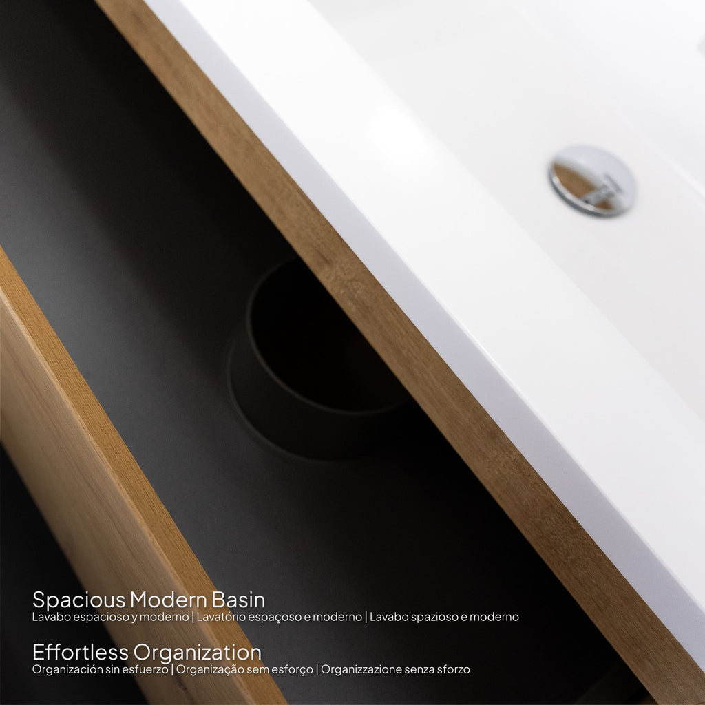 ATENA - Conjunto de casa de banho suspenso com várias dimensões e acabamentos