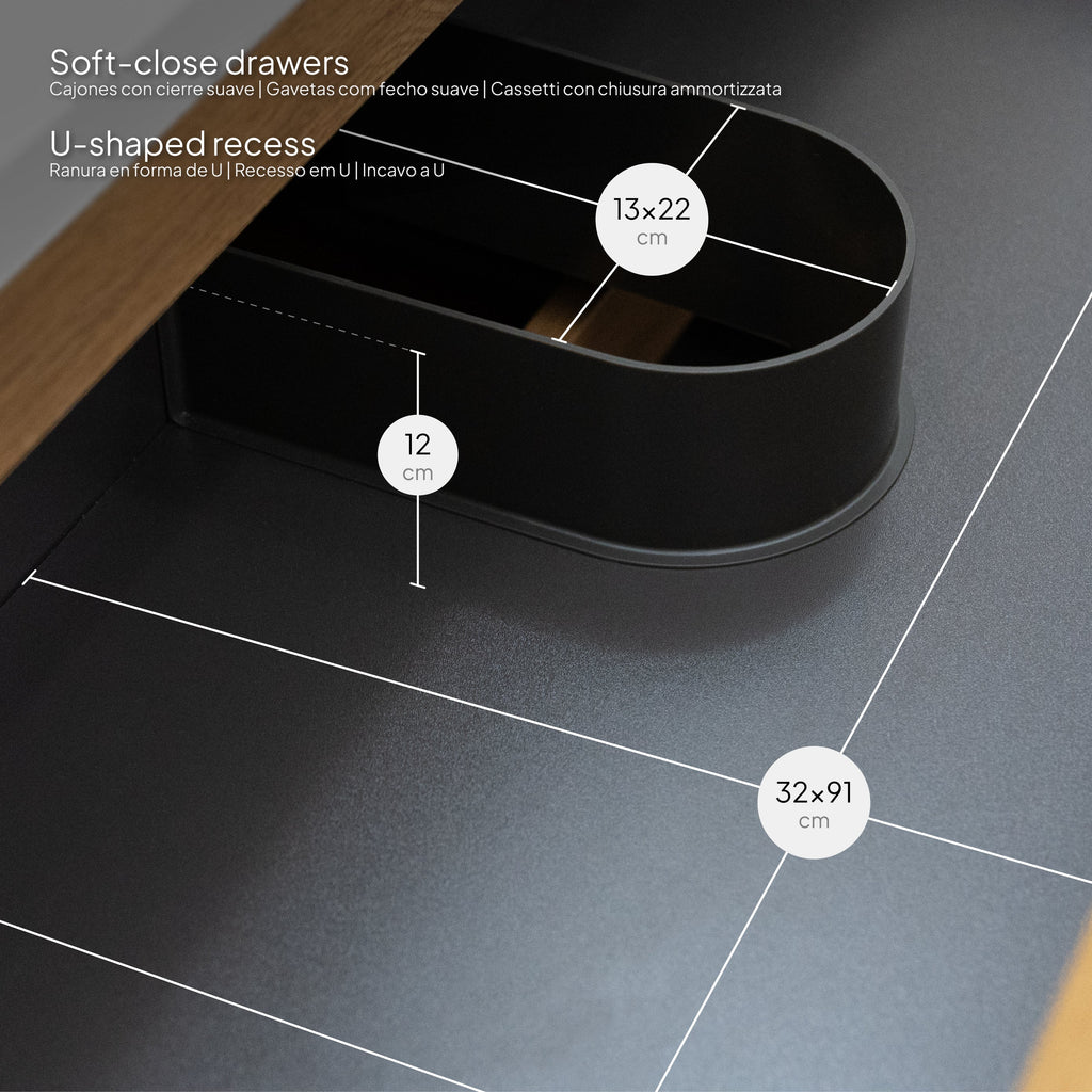 ATENA - Conjunto de casa de banho suspenso com várias dimensões e acabamentos