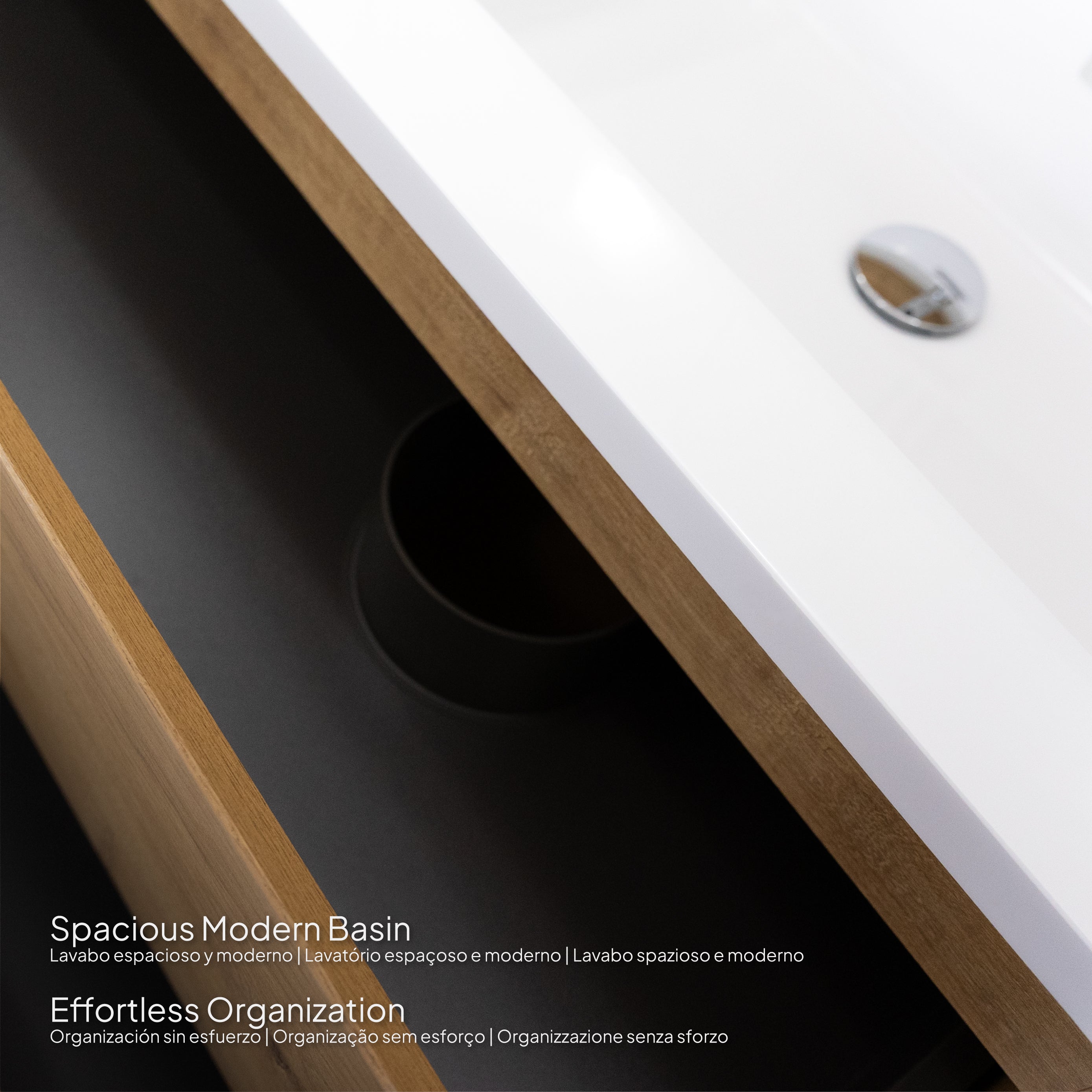 ATENA - Conjunto de casa de banho suspenso com várias dimensões e acabamentos