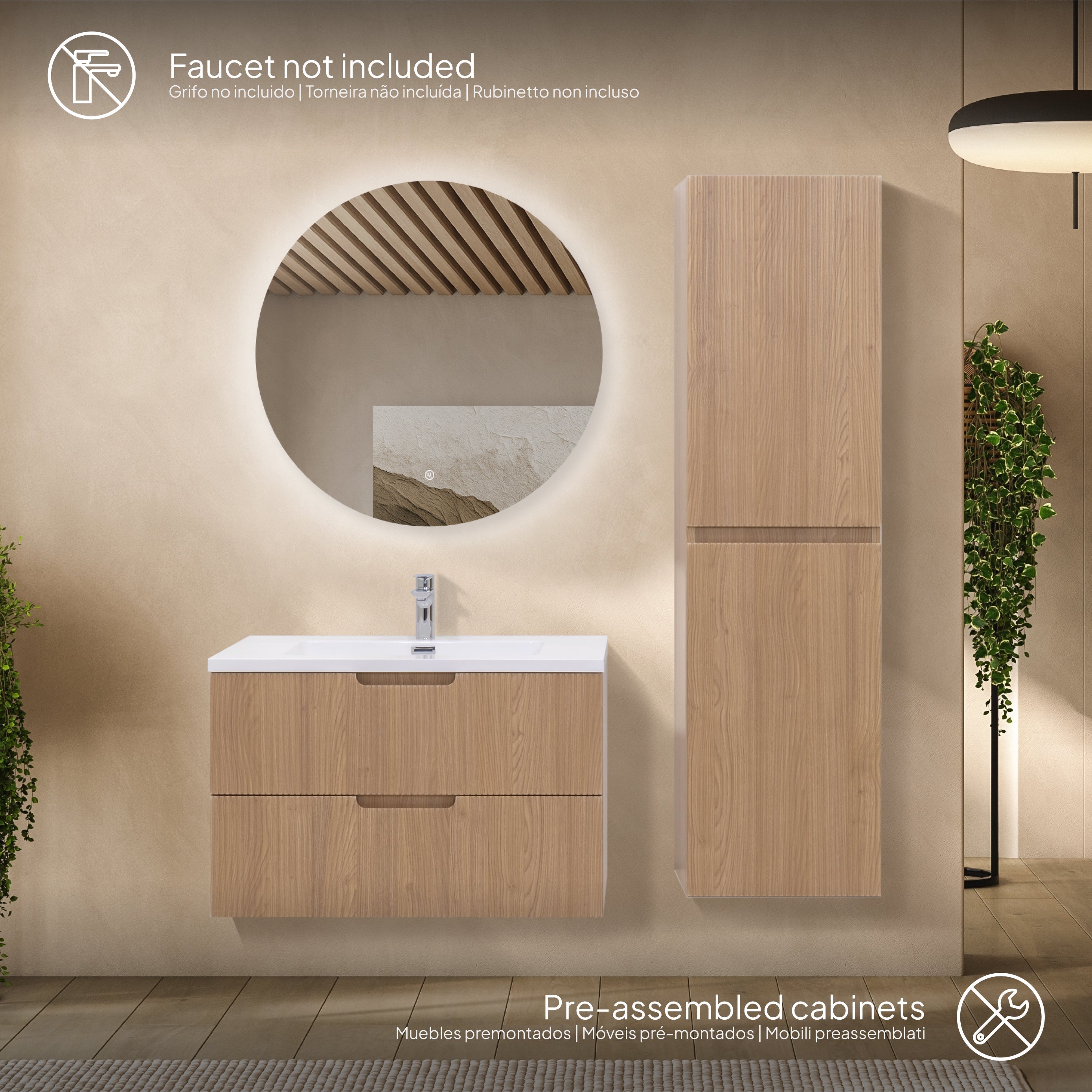 TÁLIA - Conjunto de baño suspendido