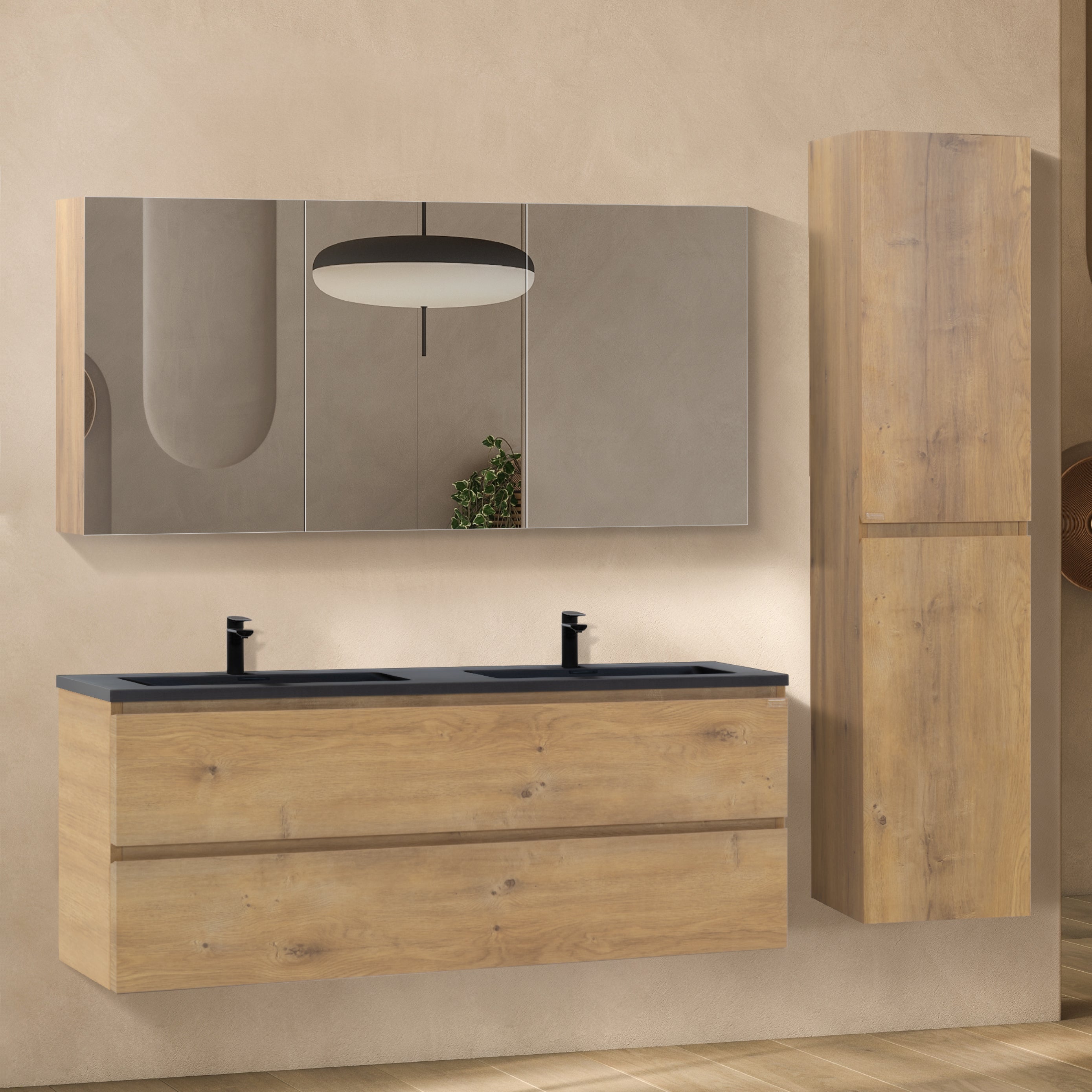 ATENA - Conjunto de casa de banho suspenso com várias dimensões e acabamentos