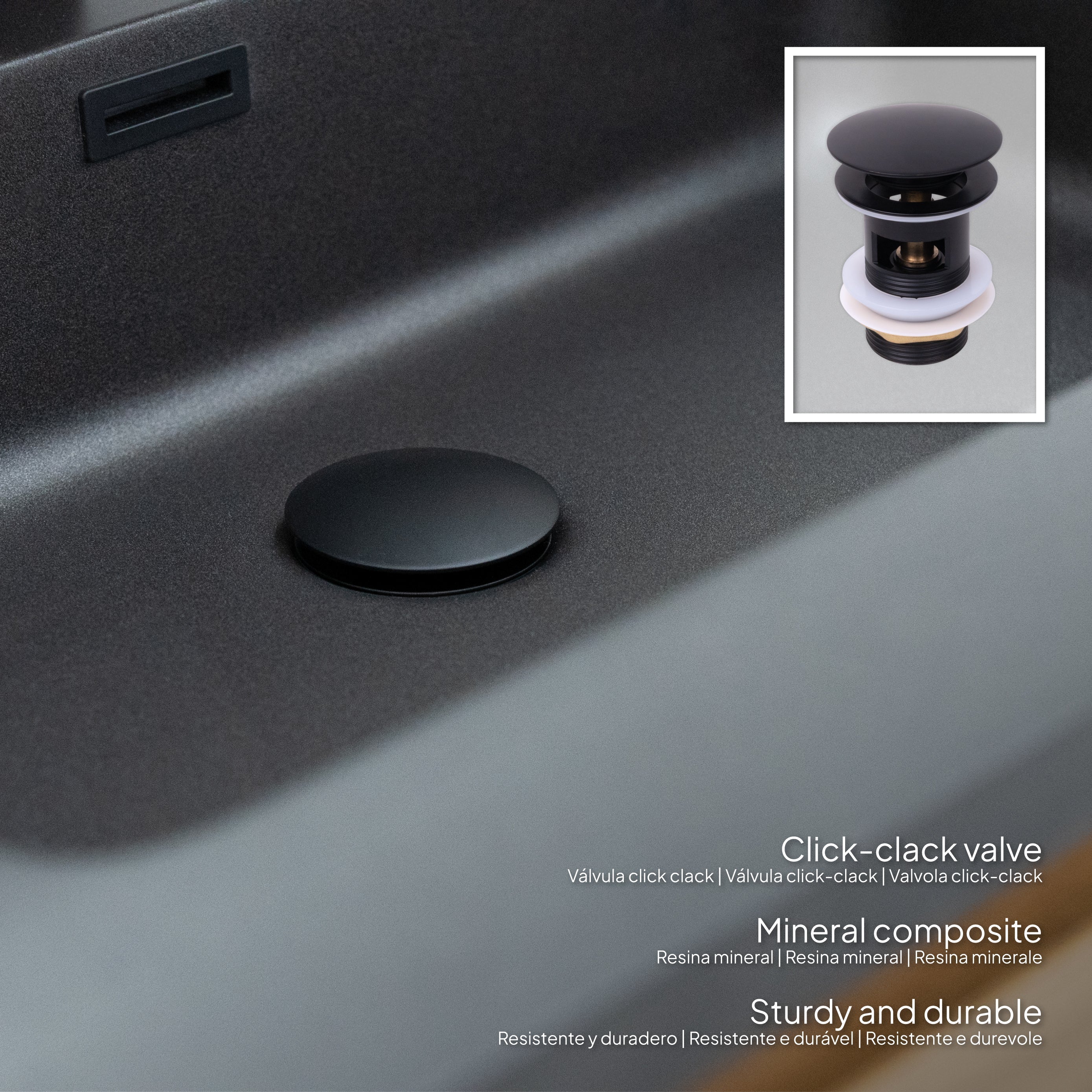 ATENA - Móvel de lavatório suspenso com gaveta soft-close