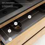 ATENA - Conjunto de casa de banho suspenso com várias dimensões e acabamentos