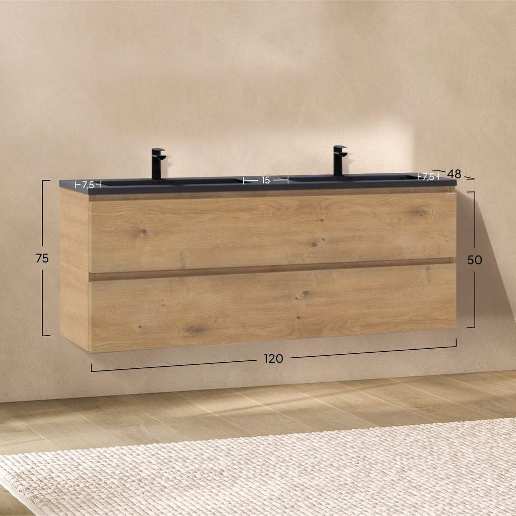 ATENA - Móvel de lavatório suspenso com gaveta soft-close