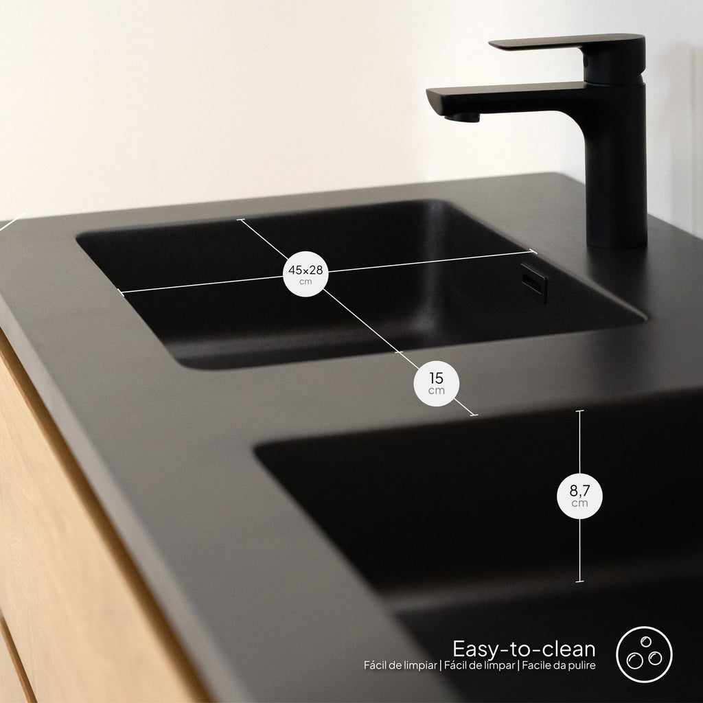 ATENA - Móvel de lavatório suspenso com gaveta soft-close