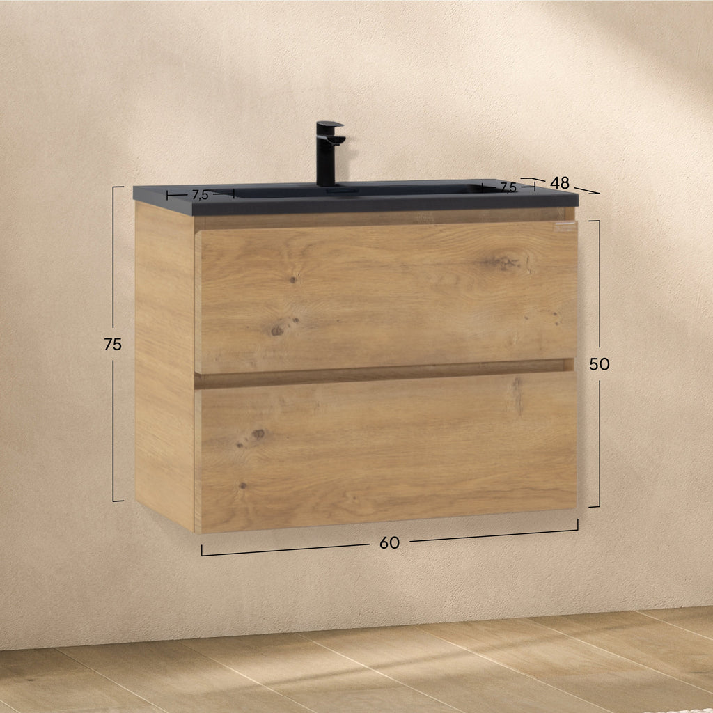 ATENA - Móvel de lavatório suspenso com gaveta soft-close