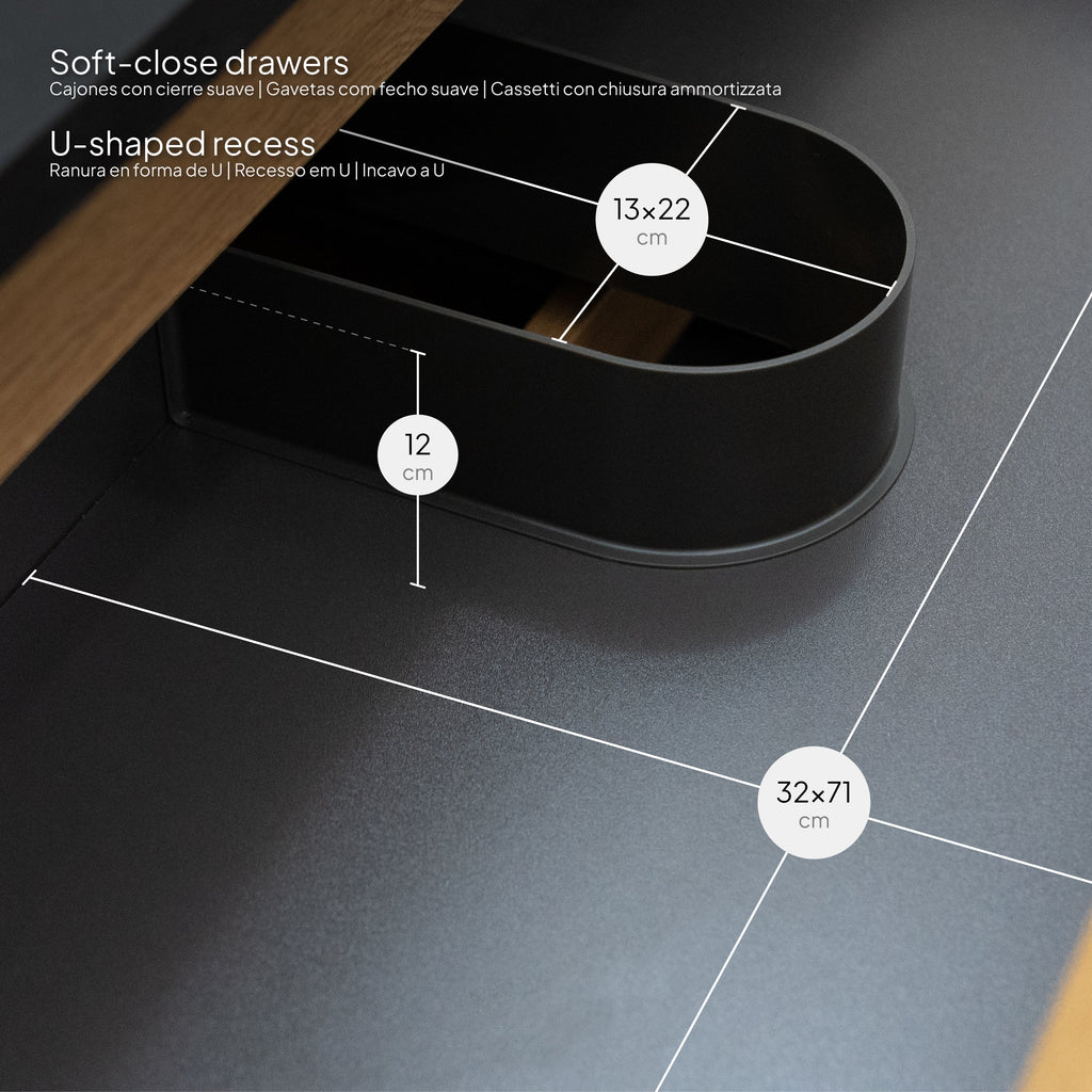 ATENA - Conjunto de casa de banho suspenso com várias dimensões e acabamentos