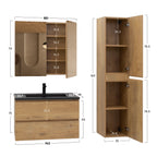 ATENA - Conjunto de casa de banho suspenso com várias dimensões e acabamentos