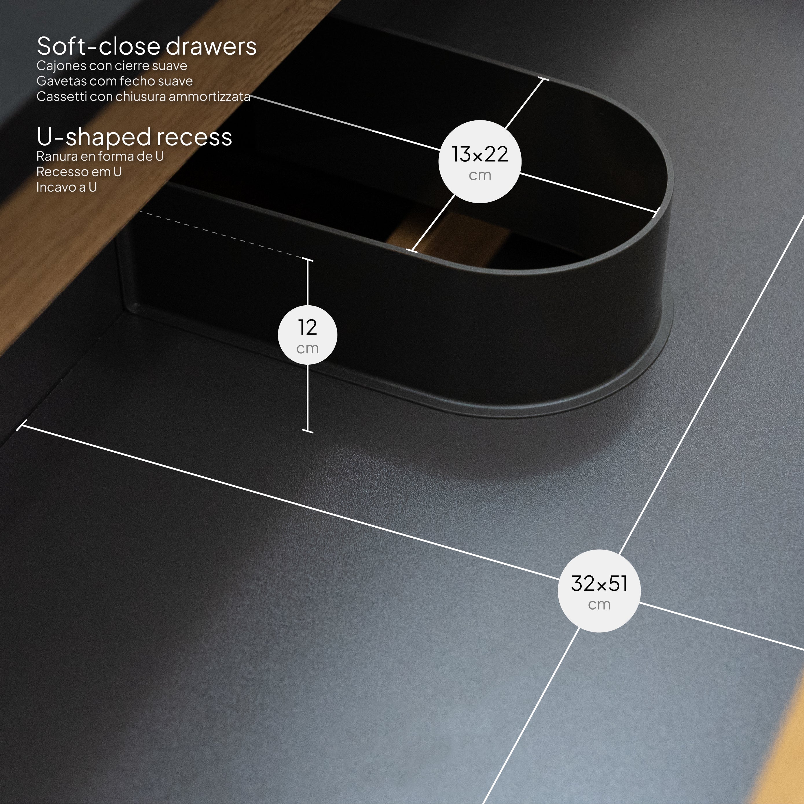 ATENA - Móvel de lavatório suspenso com gaveta soft-close