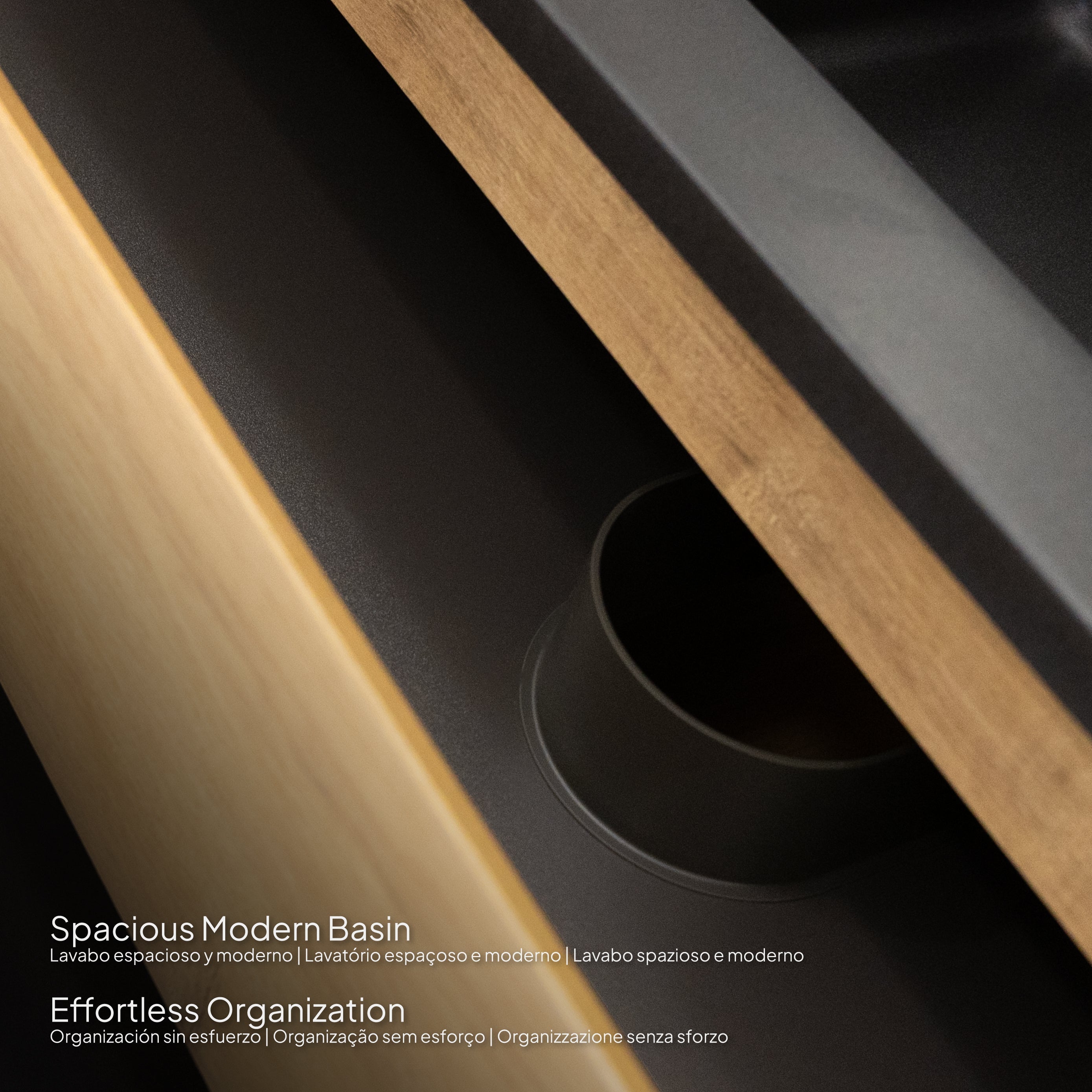 ATENA - Conjunto de casa de banho suspenso com várias dimensões e acabamentos