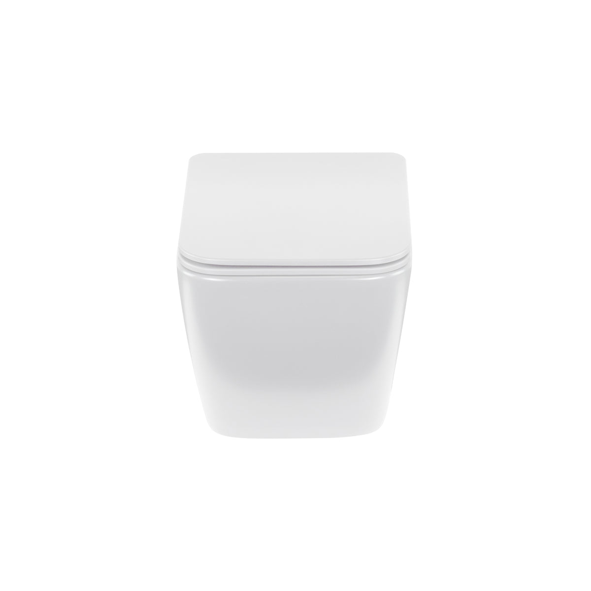 CUBE - Vaso sospeso senza brida nero con copriwater soft-close