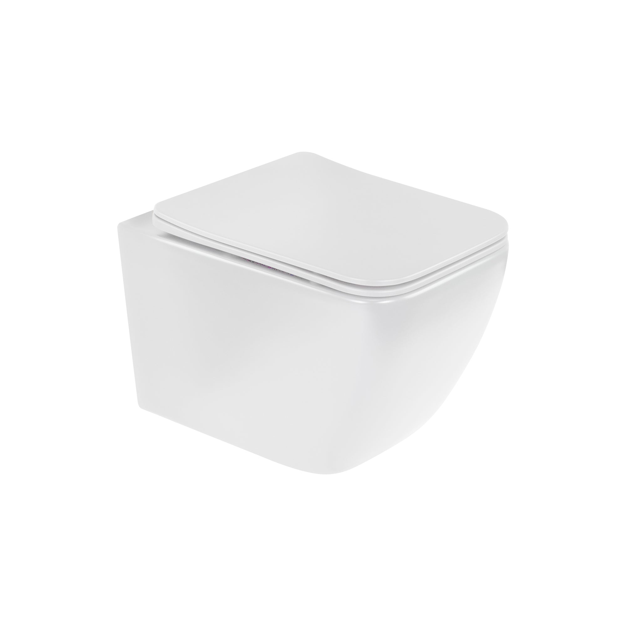 CUBE - Sanita suspensa rimless em preto com tampa soft-close
