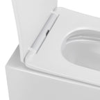 CUBE - Vaso sospeso senza brida nero con copriwater soft-close