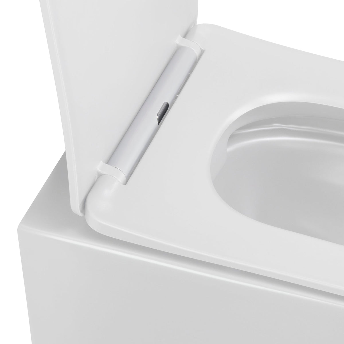 CUBE - Vaso sospeso senza brida nero con copriwater soft-close