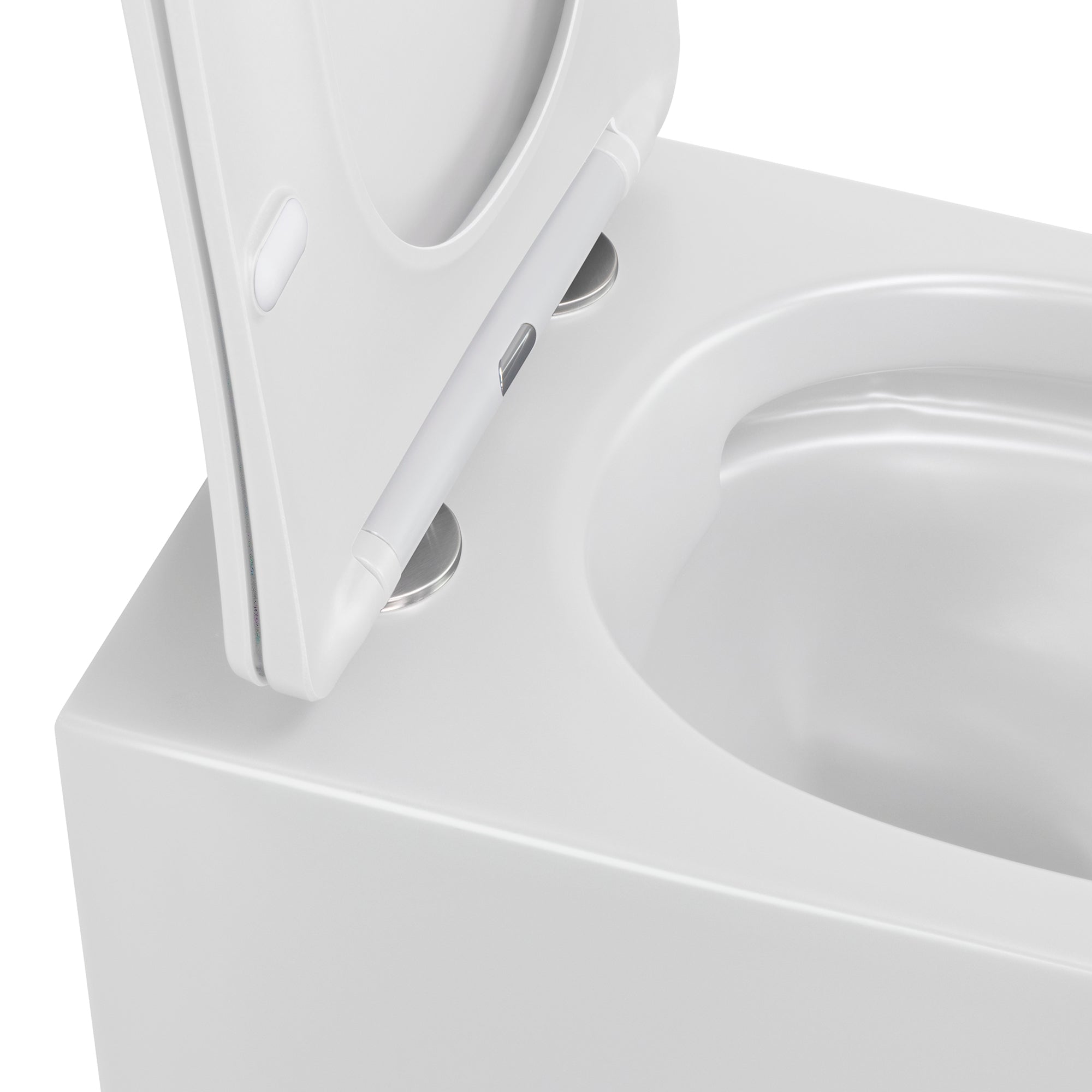 CUBE - Vaso sospeso senza brida nero con copriwater soft-close