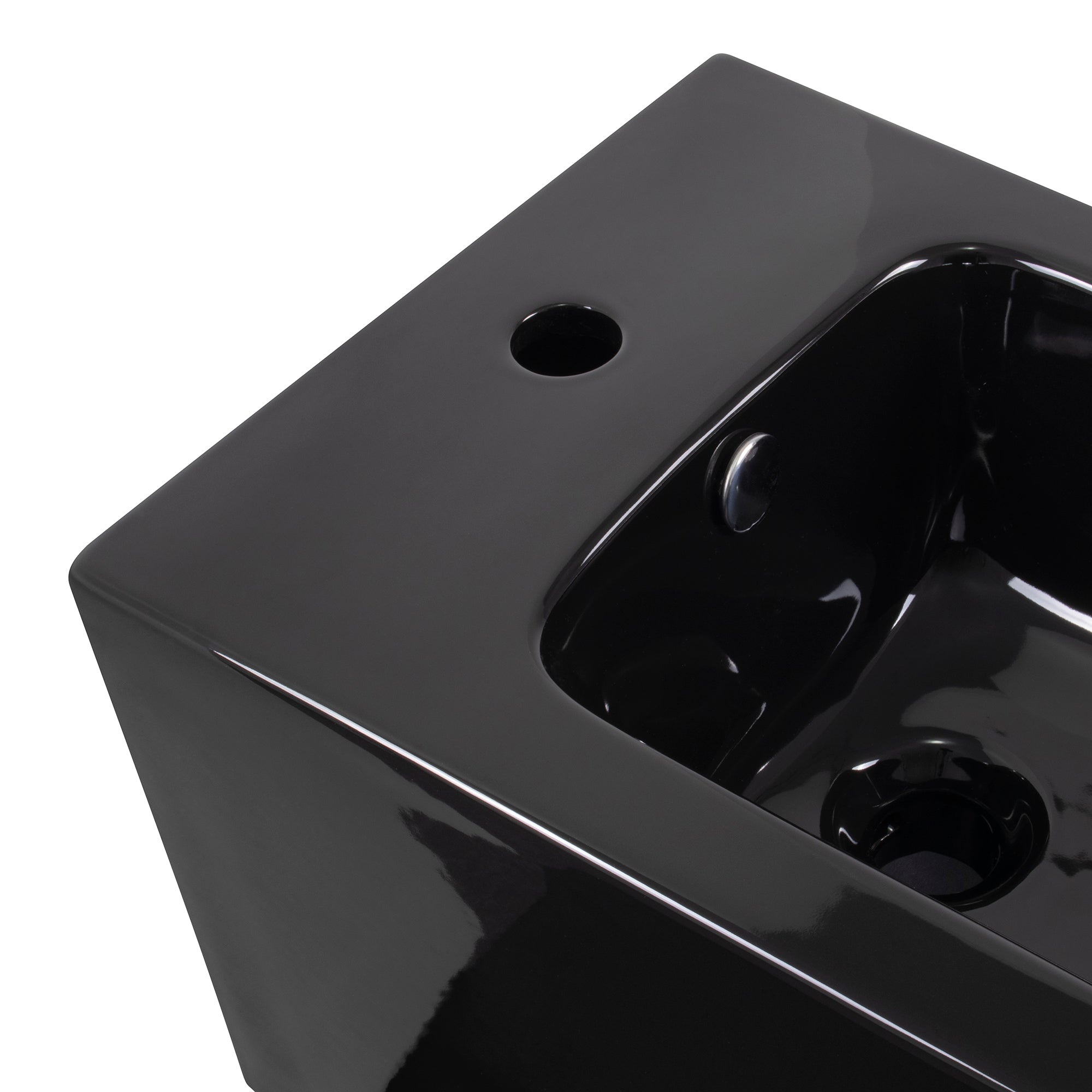 CUBE - Bidé suspendido de cerámica blanca con grifo incluido