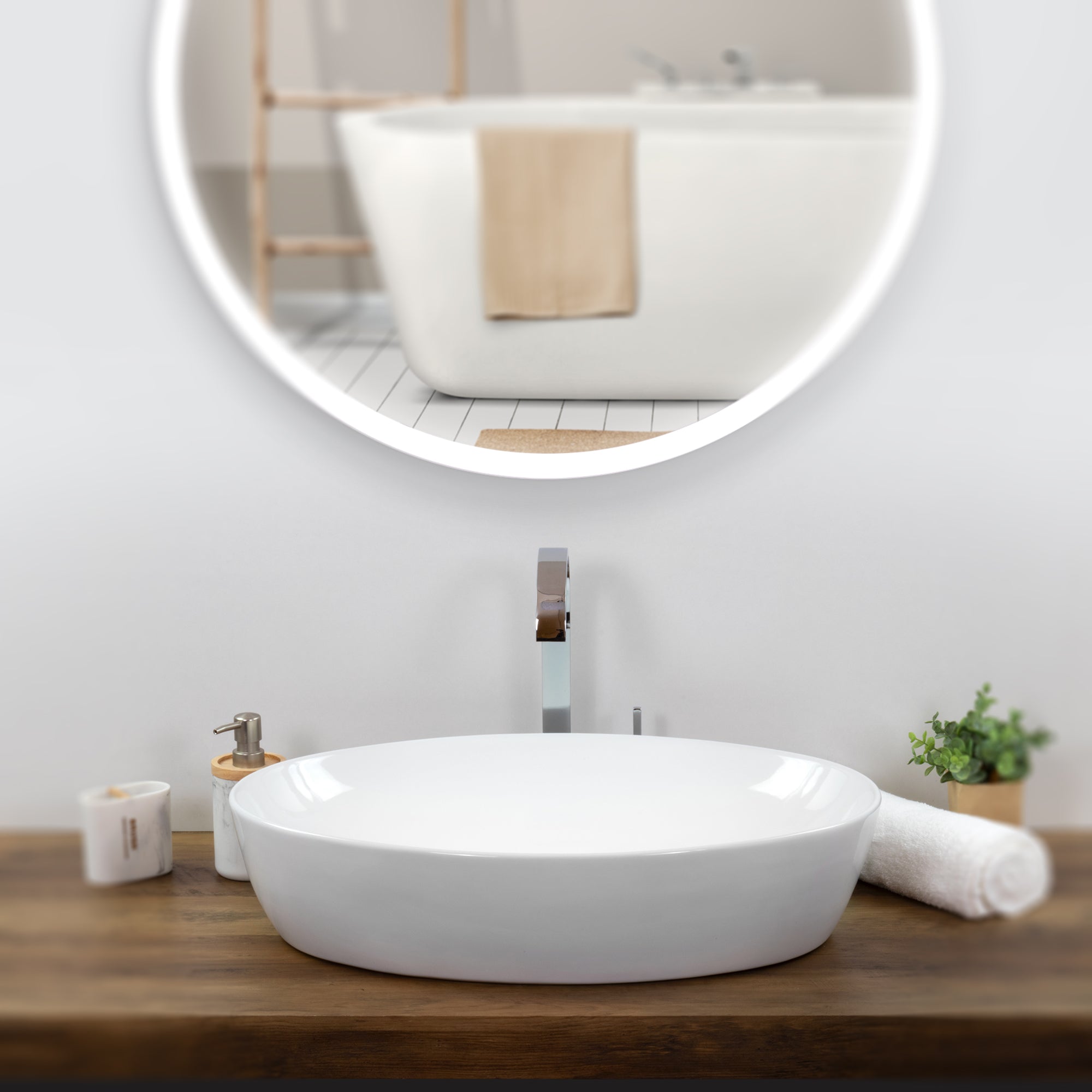 BACCHIGLIONE - Lavatório de bancada em cerâmica