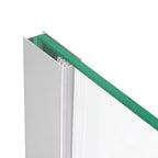 Perfil de parede em alumínio para painel de duche Walk-In 8 ou 10 mm
