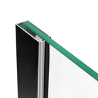 Perfil de parede em alumínio preto para painel de duche Walk-In 8 ou 10 mm