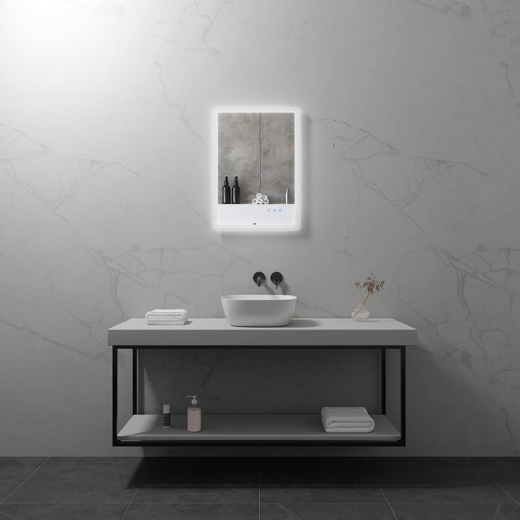 MELLOW - Espelho de casa de banho com iluminação LED integrada e design minimalista