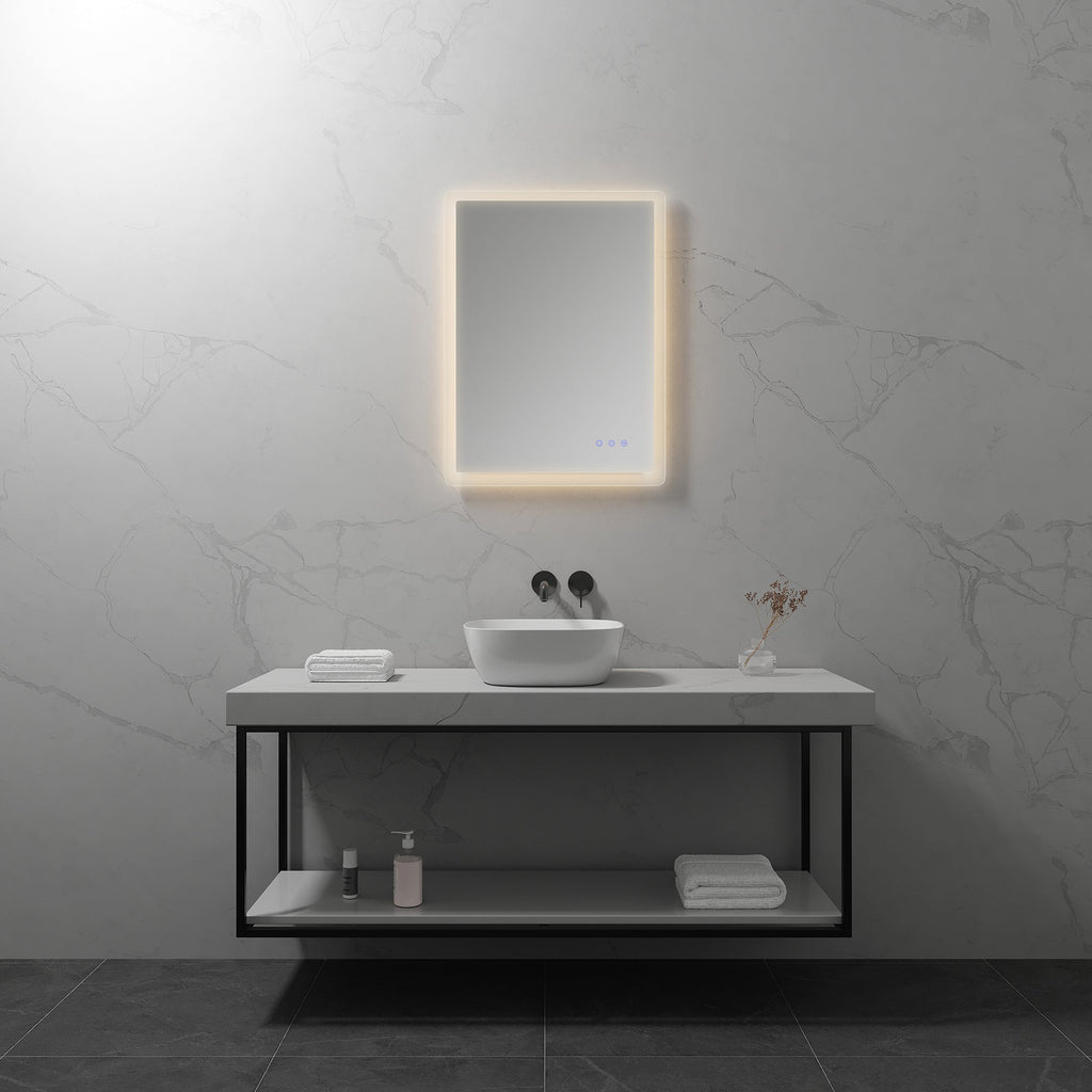 MELLOW - Espelho de casa de banho com iluminação LED integrada e design minimalista