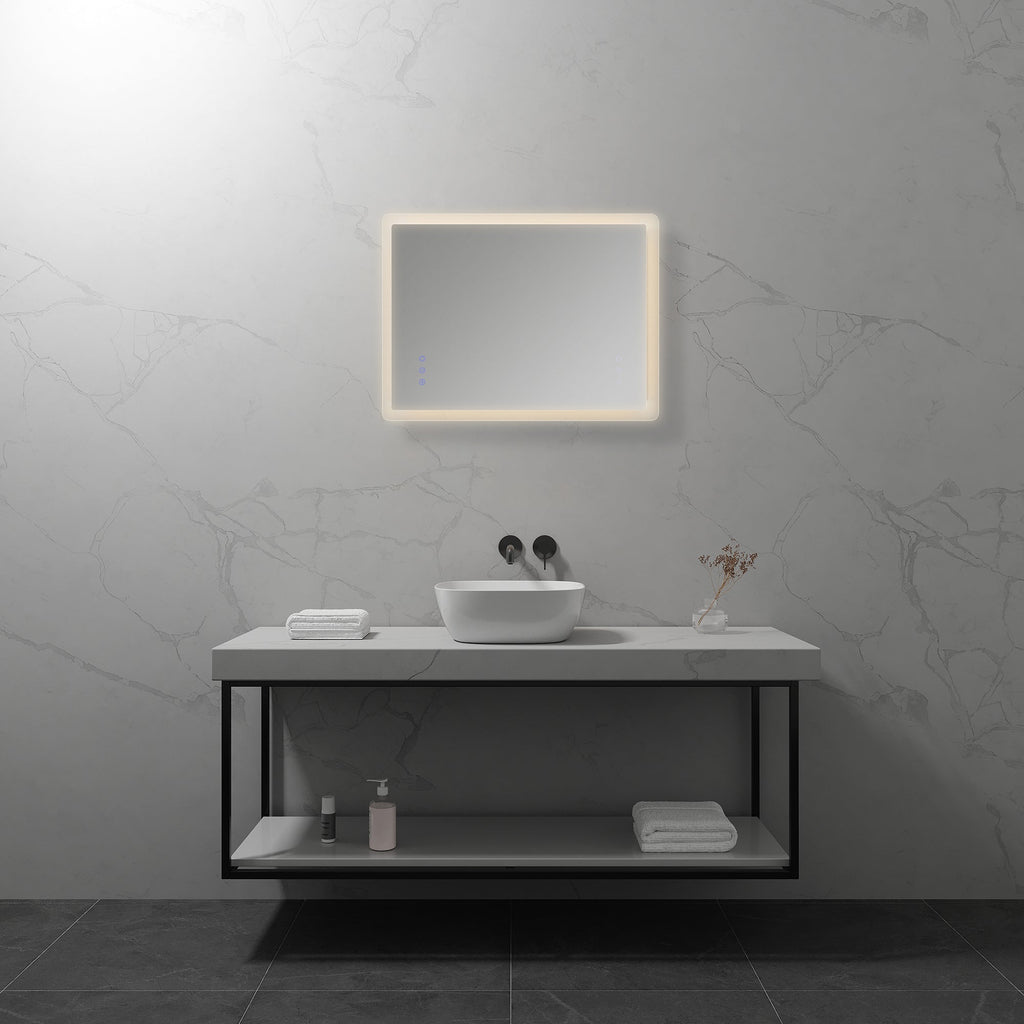 MELLOW - Espelho de casa de banho com iluminação LED integrada e design minimalista
