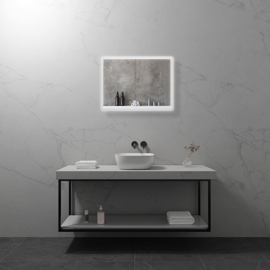 MELLOW - Espelho de casa de banho com iluminação LED integrada e design minimalista