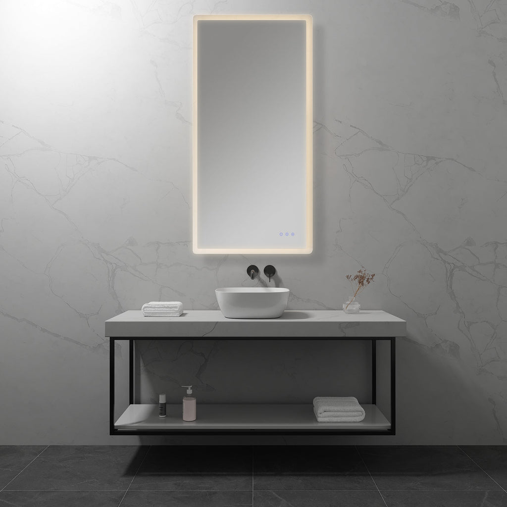 MELLOW - Espelho de casa de banho com iluminação LED integrada e design minimalista