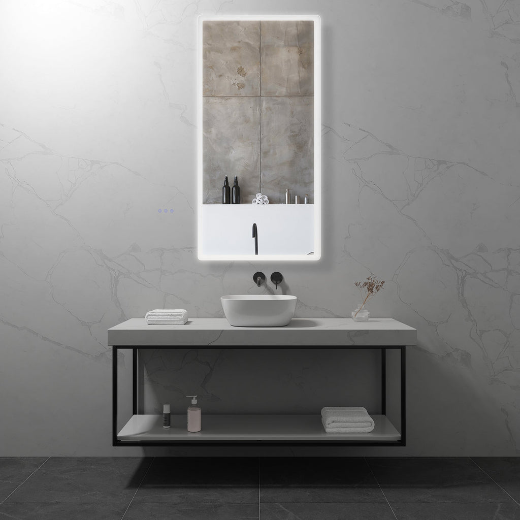 MELLOW - Espelho de casa de banho com iluminação LED integrada e design minimalista