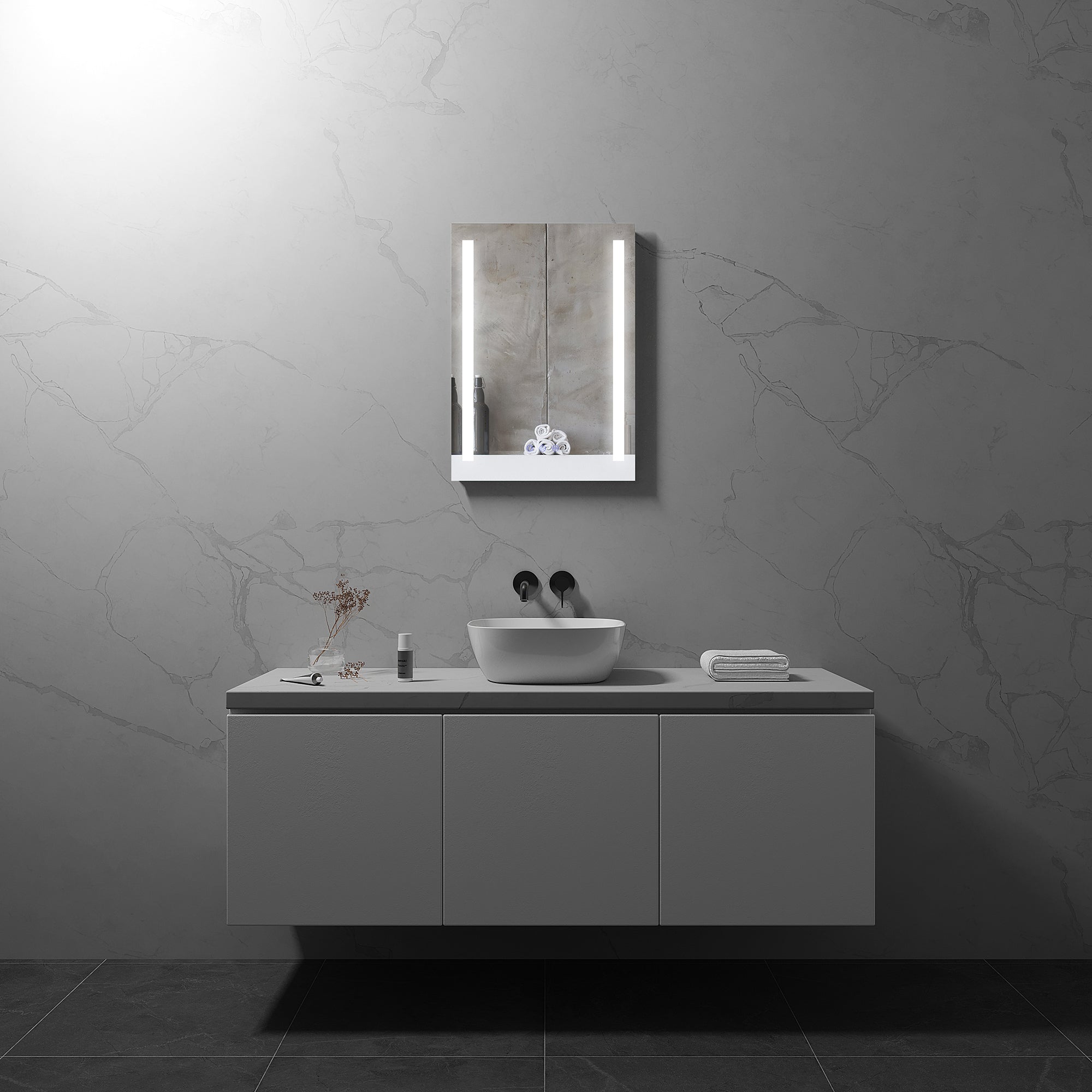 BEAM - Espejo de baño con iluminación LED integrada y diseño moderno