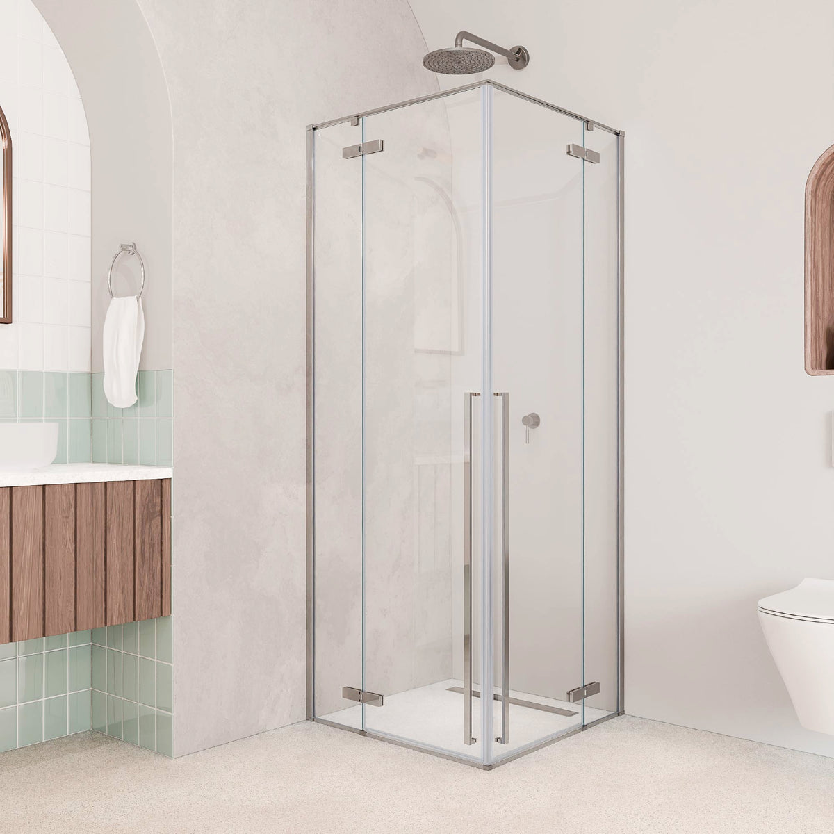 JAYLA - Cabine de duche com portas batentes, vidro 6 mm e perfil cromado